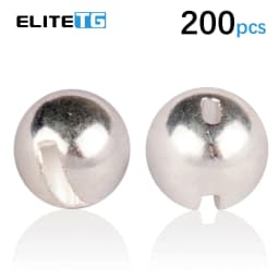 Elite TG 3.8-6.4mm 200PCS Tungsten Slotted Beads For Fishing DIY Fly Material Beads Fishing Lures