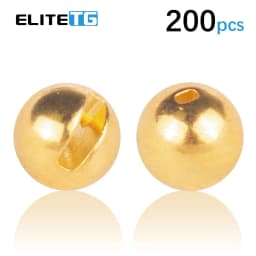 Elite TG 3.8-6.4mm 200PCS Tungsten Slotted Beads For Fishing DIY Fly Material Beads Fishing Lures