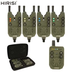Hirisi F20-4 Adjustable Sensitivity Fishing Bite Alarm Set for Outdoor Carp Fishing with 300m Long Distance Volume Control