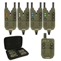 Hirisi F20-4 Adjustable Sensitivity Fishing Bite Alarm Set for Outdoor Carp Fishing with 300m Long Distance Volume Control