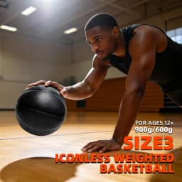 Size 3 Small Ball Weighted Basketball,No Logo 1.32/1.98LBS Trainer Heavy Basketball For Strength Training&Improving Ball Control