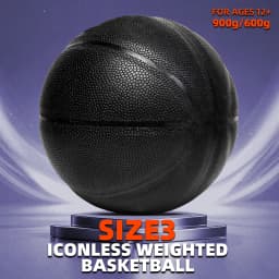 Size 3 Small Ball Weighted Basketball,No Logo 1.32/1.98LBS Trainer Heavy Basketball For Strength Training&Improving Ball Control