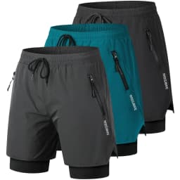 WOSAWE Summer MTB Shorts Mountain Bike Cycling Padded Shorts Multi-Pockets Road Bike Trousers Outdoor Sports 2 in 1 Short Pants