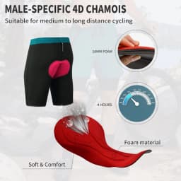 WOSAWE Summer MTB Shorts Mountain Bike Cycling Padded Shorts Multi-Pockets Road Bike Trousers Outdoor Sports 2 in 1 Short Pants