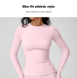 Women Yoga Set 2 Piece Long Sleeve Naked Feeling Slim Fit Athletic Top High Waist Compression Leggings Gym Activewear