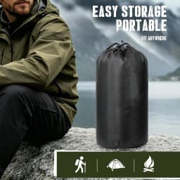 Woobie Blanket, Military Poncho Liner Thermal Insulated, WaterResistant Camping Quilt with Compression Bag for Hiking & Survival