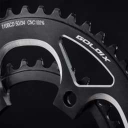 GOLDIX 110bcd chainring 5 bolt 50 34 Double Chainring Road bike Folding For Sram FSA crankset 9 10 11 Speed 110 bcd chainring