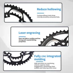 GOLDIX 110bcd chainring 5 bolt 50 34 Double Chainring Road bike Folding For Sram FSA crankset 9 10 11 Speed 110 bcd chainring