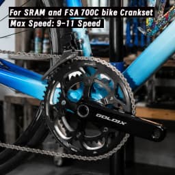 GOLDIX 110bcd chainring 5 bolt 50 34 Double Chainring Road bike Folding For Sram FSA crankset 9 10 11 Speed 110 bcd chainring