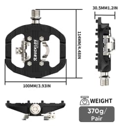 BUCKLOS Bike Lock Pedals for SPD Dual Function MTB Pedal 9/16'' Nylon Fiber Mountain Bike Pedals Non-slip Bicycle Pedal PD-M650