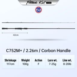 Kingdom Fortitude Keel Pro Fishing Rod 2.26m 2.46m 2.59m 2.74m 2.59m 2.76m 3.2m 3.6m RF Action Fuji A Long Casting Fishing Rods