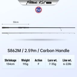 Kingdom Fortitude Keel Pro Fishing Rod 2.26m 2.46m 2.59m 2.74m 2.59m 2.76m 3.2m 3.6m RF Action Fuji A Long Casting Fishing Rods