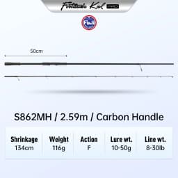 Kingdom Fortitude Keel Pro Fishing Rod 2.26m 2.46m 2.59m 2.74m 2.59m 2.76m 3.2m 3.6m RF Action Fuji A Long Casting Fishing Rods