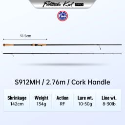 Kingdom Fortitude Keel Pro Fishing Rod 2.26m 2.46m 2.59m 2.74m 2.59m 2.76m 3.2m 3.6m RF Action Fuji A Long Casting Fishing Rods