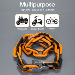WEST BIKING Bicycle Lock MTB Road Bike Heavy Duty Safety Anti-Theft Chain Lock for Motorcycle Lengthen Thicken Chain Anti-Rust