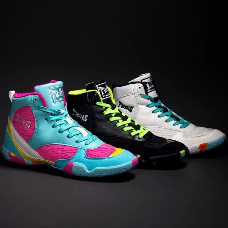 Professional Wrestling Boots for Men Women Black White Boxing Sneakers CouplesBreathable Fighting Boots Gym Training Shoe