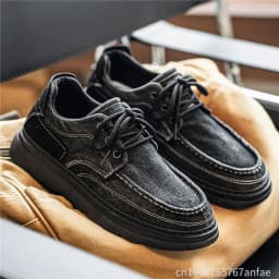 2026 New Men's Breathable Canvas Loafers Lightweight Denim Slip-On Sneakers, Casual Walking Flats for Spring/Summer