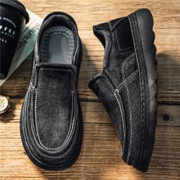 2026 New Men's Breathable Canvas Loafers Lightweight Denim Slip-On Sneakers, Casual Walking Flats for Spring/Summer