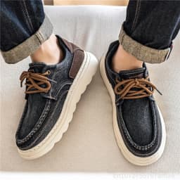 2026 New Men's Breathable Canvas Loafers Lightweight Denim Slip-On Sneakers, Casual Walking Flats for Spring/Summer