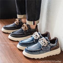 2026 New Men's Breathable Canvas Loafers Lightweight Denim Slip-On Sneakers, Casual Walking Flats for Spring/Summer