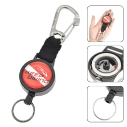 Compact Retractable Lanyard for Scuba Diving with For BCD Mount and Functional Design for Snorkeling and Spearfishing Tasks