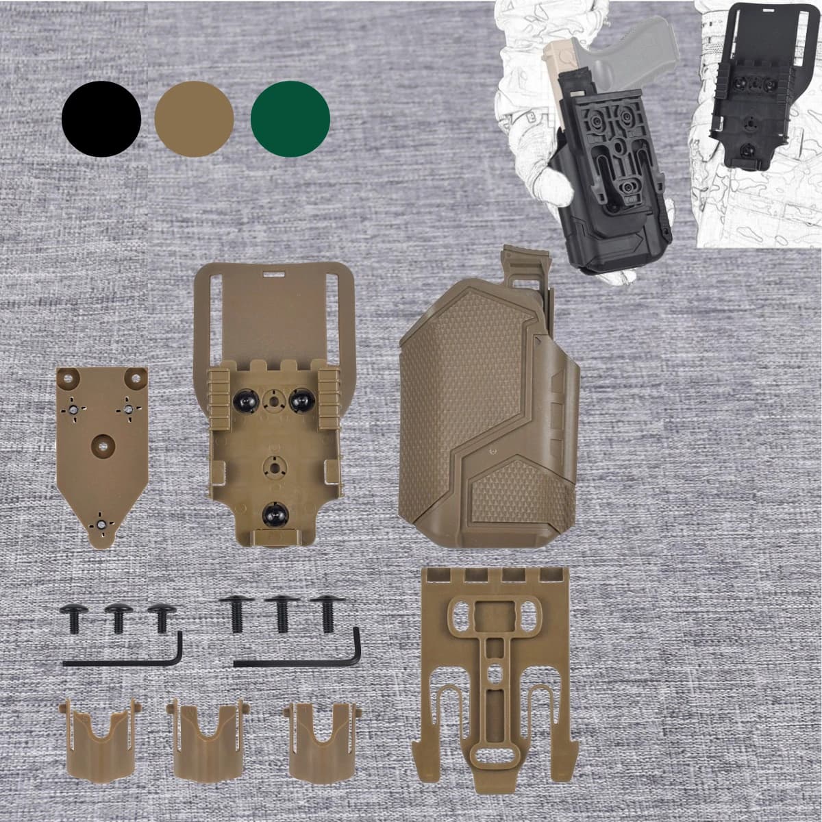 Right Hand Tactical Holster Universal Hunting Holder Use with X300U-A Flashlight For SIG SAUER WALTHER