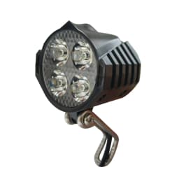 Ebike LED Headlight Accessories 36V 48V Lamp 3pin Built-in Horn Front Light 4 LED Bulbs for Electric Scooters Bicycles