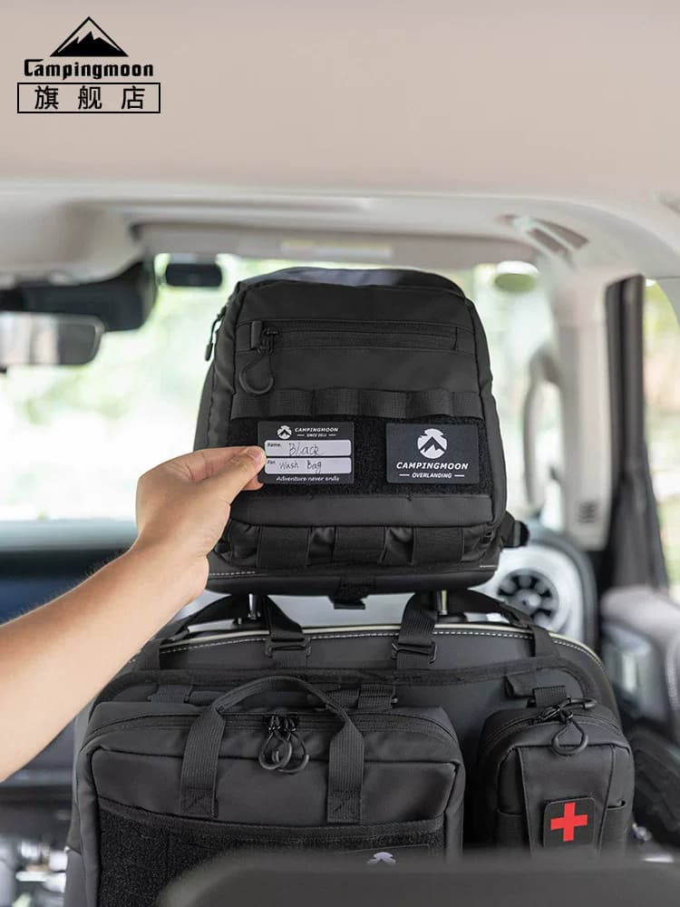 CAMPINGMOON Camping Rear Seat Headrest Expansion Storage Bag Off road Equipment Storage Bag BK-PL