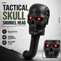 Off Road Vehicle Snorkel Head Air Intake Ram Cap Exhaust Breathing Tube Top Cover for SUV Truck Outdoor Wading Driving Kit