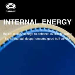 YINHE MOON 12 Green Blue Table Tennis Rubber Sheet Pips-In Non-sticky Ping Pong Rubber ITTF Approved Soft/Hard Free Boosting