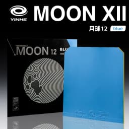 YINHE MOON 12 Green Blue Table Tennis Rubber Sheet Pips-In Non-sticky Ping Pong Rubber ITTF Approved Soft/Hard Free Boosting