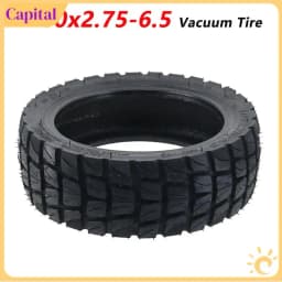 10x2.75-6.5 Tubeless Tire for KuKirin G2 G3 A1 Electric Scooter, High Compatibility Vacuum Tire with Curved Air Nozzle