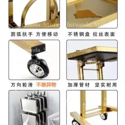 Beauty Salon Trolley Barber Shop Trolley Hair Salon Dedicated Stainless Steel Foldable Trolley Hair Salon Tool