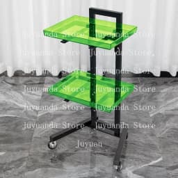 Beauty Salon Trolley Barber Shop Trolley Hair Salon Dedicated Stainless Steel Foldable Trolley Hair Salon Tool