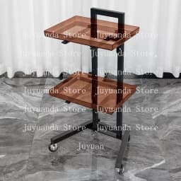 Beauty Salon Trolley Barber Shop Trolley Hair Salon Dedicated Stainless Steel Foldable Trolley Hair Salon Tool