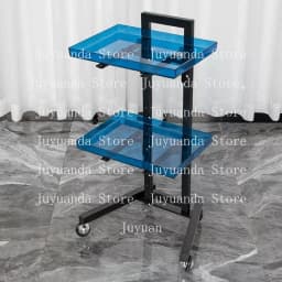 Beauty Salon Trolley Barber Shop Trolley Hair Salon Dedicated Stainless Steel Foldable Trolley Hair Salon Tool