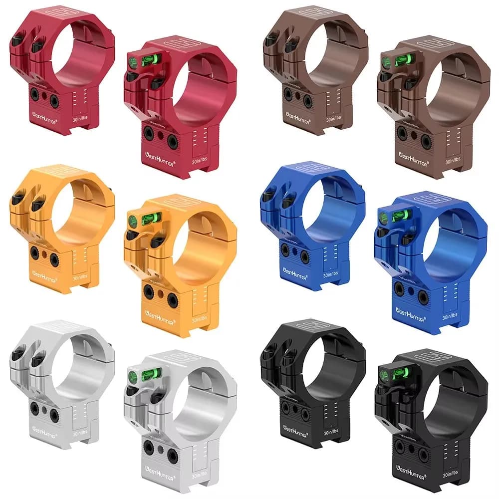 WestHunter Optics MOA And Height Adjustable Dovetail Mounts Dia 30MM Or 34MM Adjust Elevation Scope Rings Fit 11mm Rail