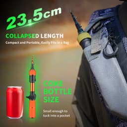 Cadence Elves Ultralight Telescopic Fishing Rod 77g 23.5cm 3kg Test Curve Lightweight Portable Fishing Gear