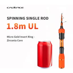 Cadence Elves Ultralight Telescopic Fishing Rod 77g 23.5cm 3kg Test Curve Lightweight Portable Fishing Gear