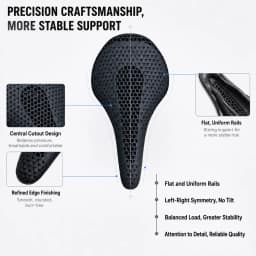 2026FKFB Ultra Full Carbon 3D Printed Bike Saddle 185g TorayT800 Carbon Fiber Base for MTB Mountain Cycling Saddle Seat 145mm