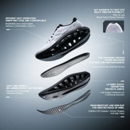 Xtep Light Boat MAX Stronger Propulsive Force For Male Lightweight Rebound Height-Increasing Running Shoes 874219110095