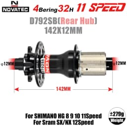 Novatec D791SB D792SB MTB Road Bicycle Disc Brake Hubs 100x12 142x12 100x9 135x10 6-Bolt 24/28/32H Center Lock QR 8 9 10 11S
