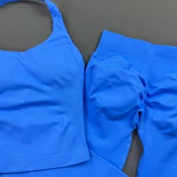 2Pcs Flare Leggings Set Seamless Halter Sports Top and Solid Women Hip Lifting Flared Pants Set for Workout Fitness Clothingv