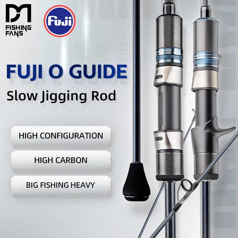 FISHINGFANS RANCY FUJI O GUIDE SOLID TIP 1.93m SLOW PITCH JIGGING ML M MH 150-400g SALTWATER BOAT SLOW JIGGING FISHING ROD