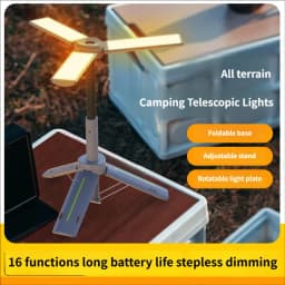 Outdoor Portable Telescopic Camping Light Multifunctional Flashlight Rechargeable LED Tent Light For Outdoor Travel Fishing
