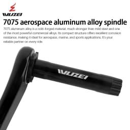 WUZEI Carbon Fiber MTB Crank 3 Bolts Direct Mount Mountain Bicycle Sprocket 165 170 175mm Bike Crank Arm 24mm AL7075 Axle