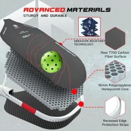 SLK LABS Project Boomstk Elongated Pickleball Paddle 16mm Boom Core Racket Pure Foam Paddle