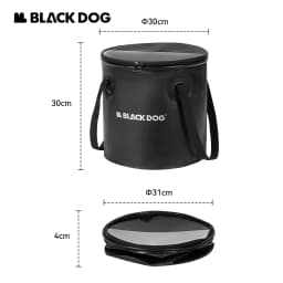 BLACKDOG Collapsible Water Bucket, Portable Foldable Camping Water Container Large Capacity 20L, Food Grade for Hiking Fishing