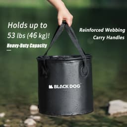 BLACKDOG Collapsible Water Bucket, Portable Foldable Camping Water Container Large Capacity 20L, Food Grade for Hiking Fishing