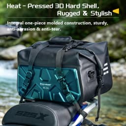Waterproof Motorcycle Helmet Bag 40L Hard Shell Quick Release Motorcycle Tail Bag Travel Luggage Pack Bicycle Rack Storage Bag